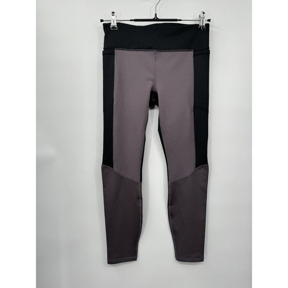 Fabletics Women's Purple Black Mid Rise Powerhold Salar Mesh Leggings Size S - Picture 1 of 6